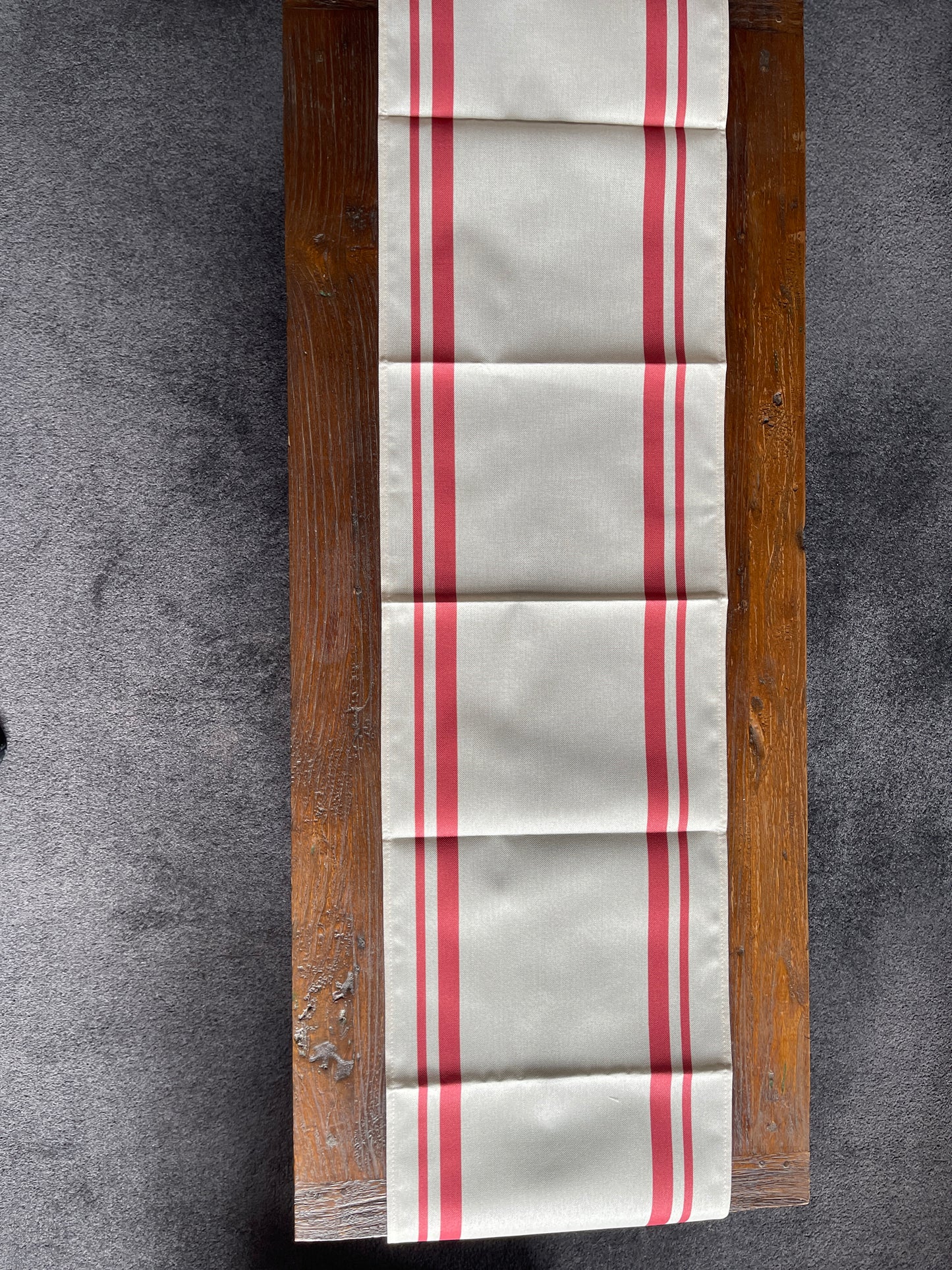 Christmas French Country Stripe Table Runner